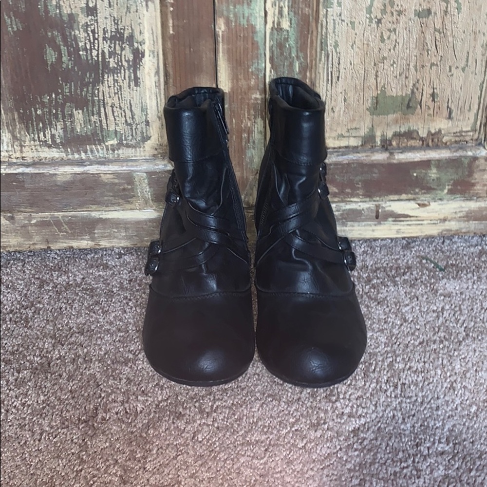 Lane Bryant black ankle boots sz 9w NWT